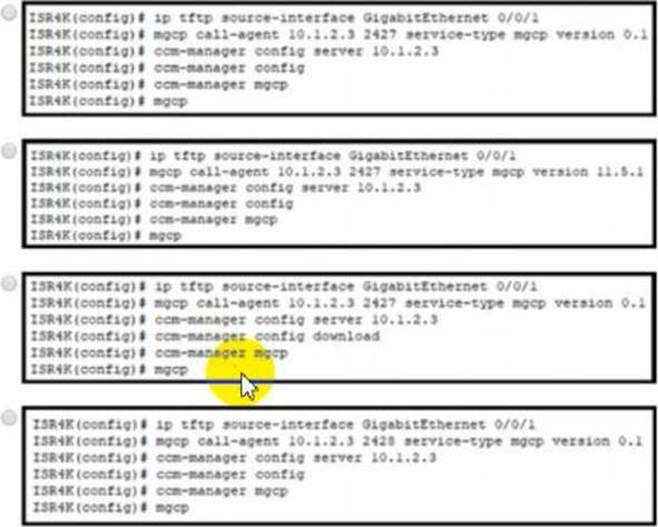 Which Cisco IOS configuration snippet accomplishes this task Sns-Brigh10